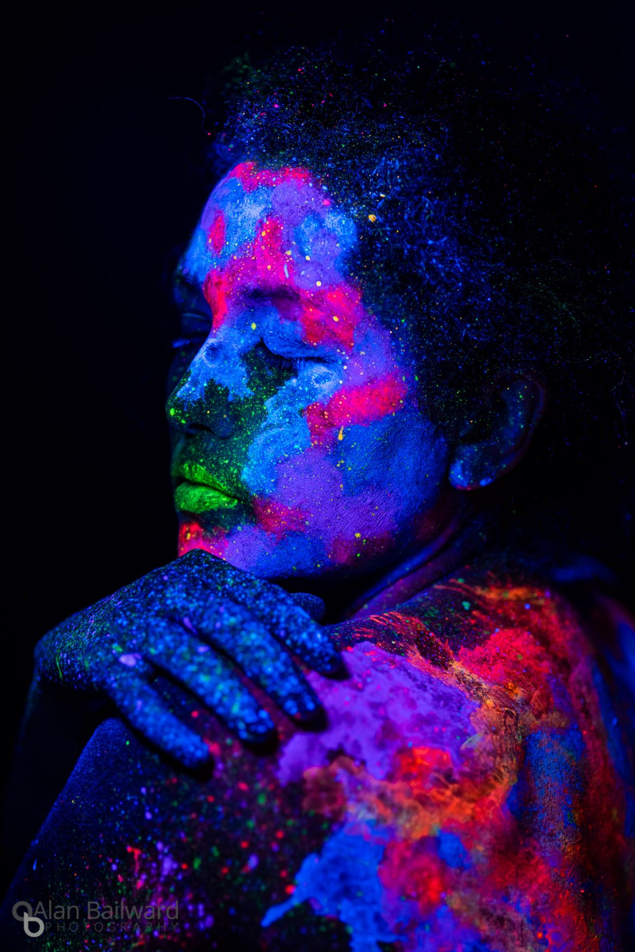 Black Light And UV Paint Body Painting Photoshoot • Bailward ...