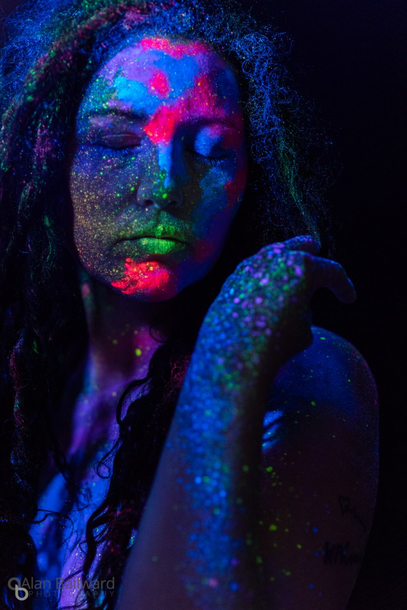 Black Light and UV Paint Body Painting Photoshoot • Bailward ...